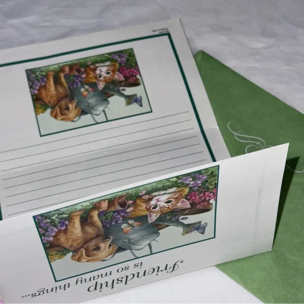 4 Assorted Greeting Card Bundle - Floral, Birthday, Holiday & Animal Designs
